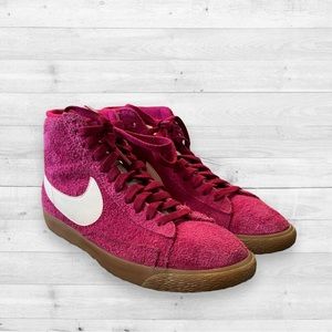 NIKE WOMENS BLAZER MID SUEDE VINTAGE PINK SNEAKERS